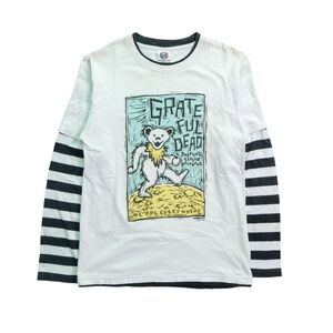 2007 Grateful Dead "Bear" long sleeve shirt with striped sleeves
